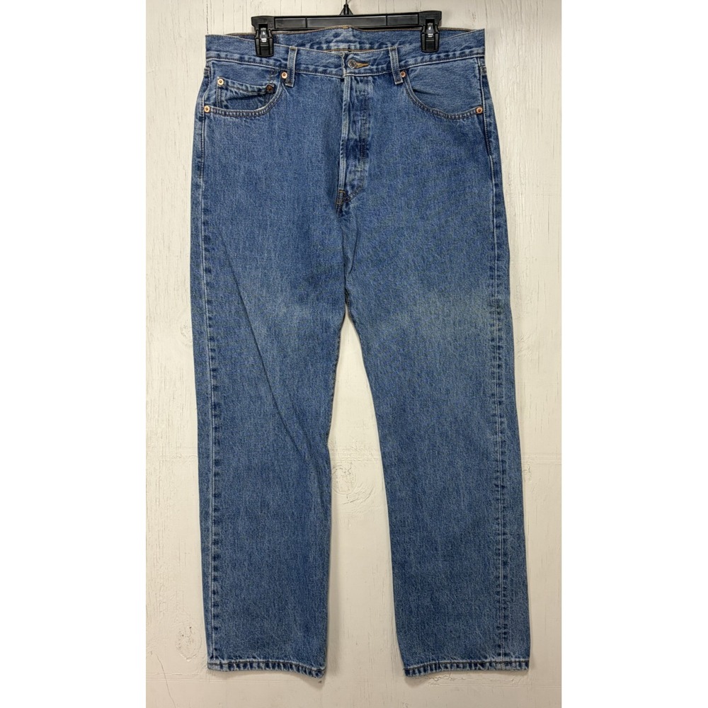 Levis 501 xx Size 36x32 -Measures 35x32 Blue Y2K Button Fly Vintage Cotton Denim